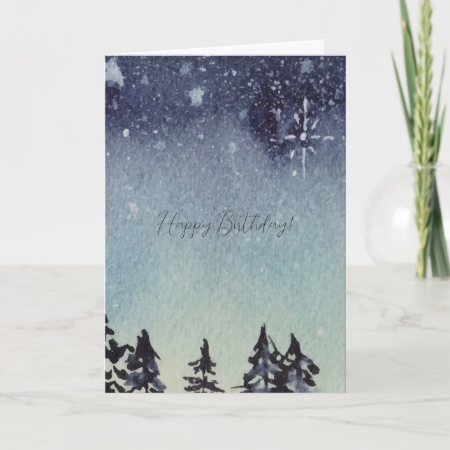 Happy Birthday Card For Him,night sky (Front)