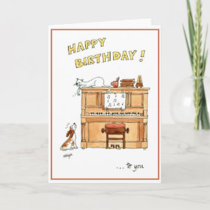Happy birthday card for music lovers