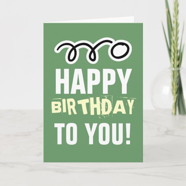 Happy Birthday card for ping pong player and fan (Front)
