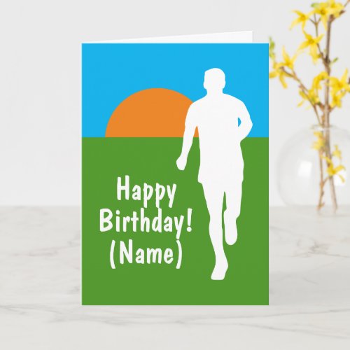 Happy Birthday card for running enthusiast