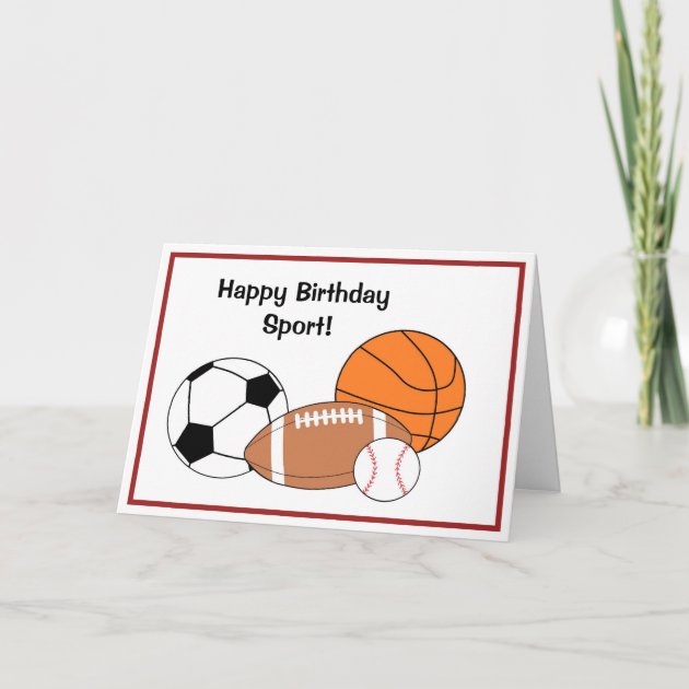 Happy Birthday Card For Sports Fan | Zazzle.com