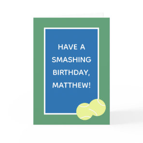 Happy Birthday Card for Tennis Players and Coaches