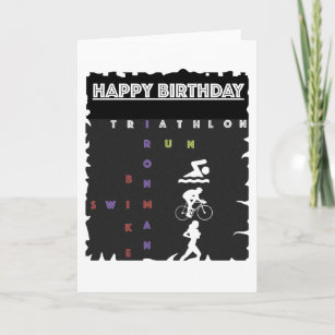 Happy Birthday Card for Triathlete