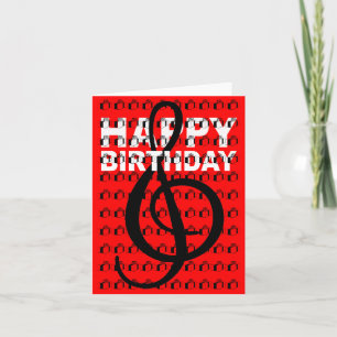 Happy Birthday Card G Clef Gift Box
