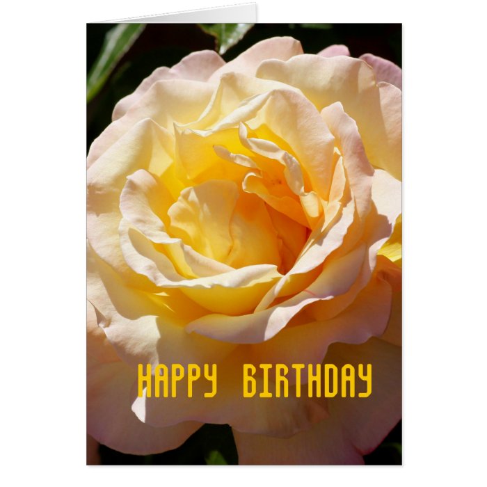 Happy Birthday Card  Golden Light