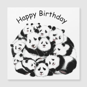 Happy Birthday Card Happy Pandas Family Big Hug