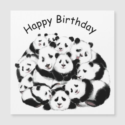 Happy Birthday Card Happy Pandas Family Big Hug