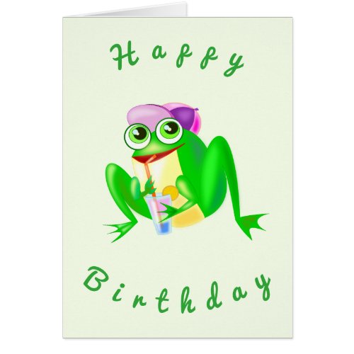 Happy Birthday Card Happy Party Frog _ Fun