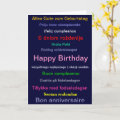 Happy birthday card in different languages | Zazzle