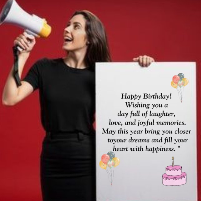  Happy Birthday Card - Joyful Wishes, Balloons & C Foam Board (Creator Uploaded)