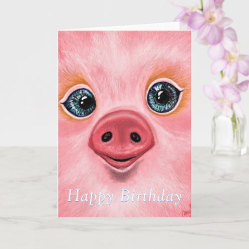 Happy Birthday Card _ Little Baby Piggy