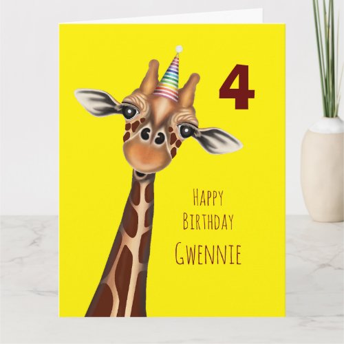 Happy Birthday Card _ Party Giraffe