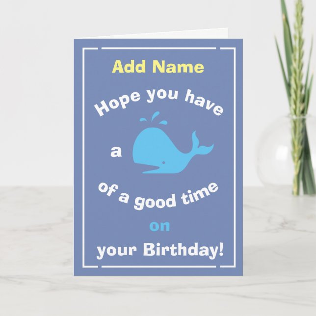 Happy Birthday Card - Personalise Front & Inside (Front)