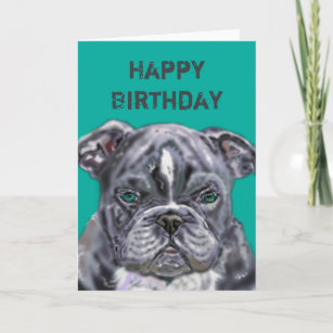 Happy Birthday Card Pit bull - I Love My Pets