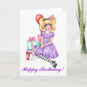 Happy Birthday Card (Purple)