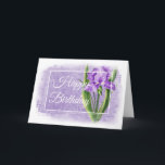 Happy Birthday Card - Purple Iris d2<br><div class="desc">Here is a pretty Iris themed Birthday greeting card ... this card is blank inside ... © 2004-2015 MarloDee Designs: (some graphics by © Janes Tubes - retired) All rights reserved. All necessary licenses have been purchased and are on file. Images on this site are NOT public domain. You may...</div>