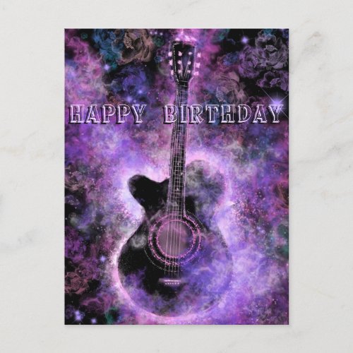 Happy Birthday Card Romantic Guitar Music