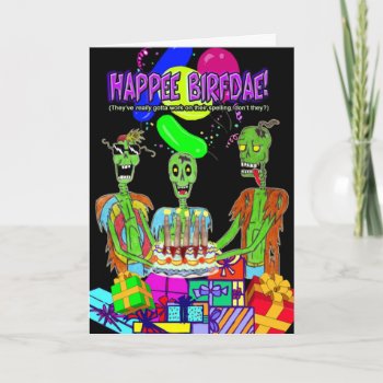 Happy Birthday Card (style 2) by ZombiZombi at Zazzle