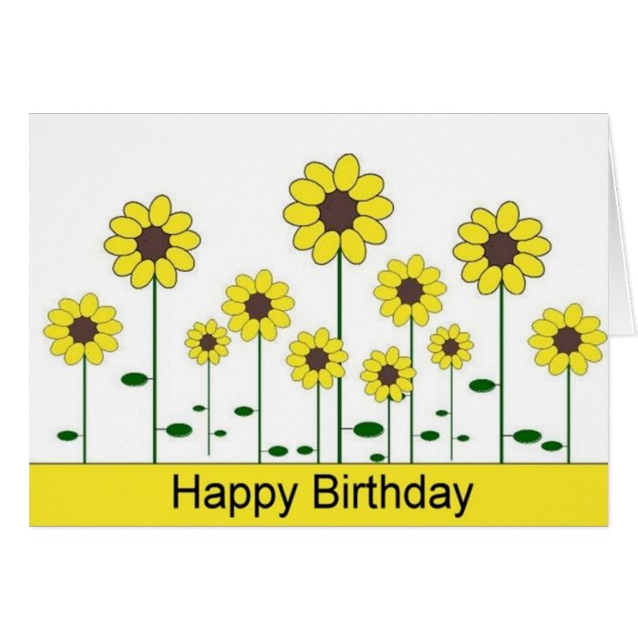 Happy Birthday Card (sunflower)