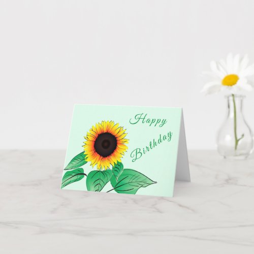 Happy Birthday Card Sunflower
