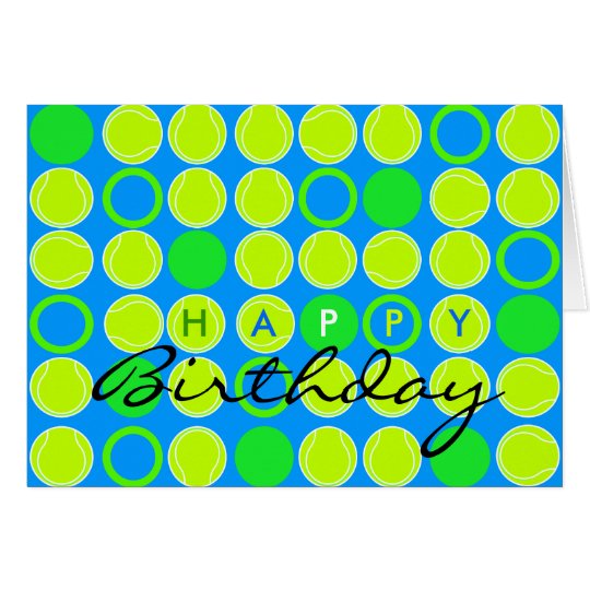 Happy Birthday Card Tennis Ball