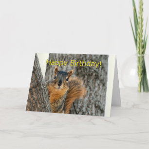Happy Birthday Card With A Squirrel
