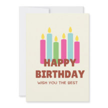Happy Birthday card with candles