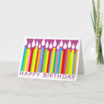 Happy Birthday Card With Candles - General at Zazzle