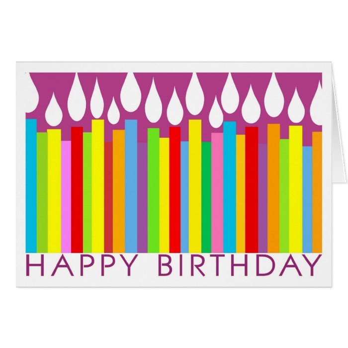 Happy Birthday Card with Candles   General