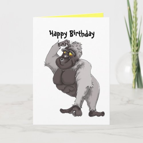 Happy Birthday Card with Gorilla song