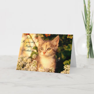 Happy Birthday Card with Kitten