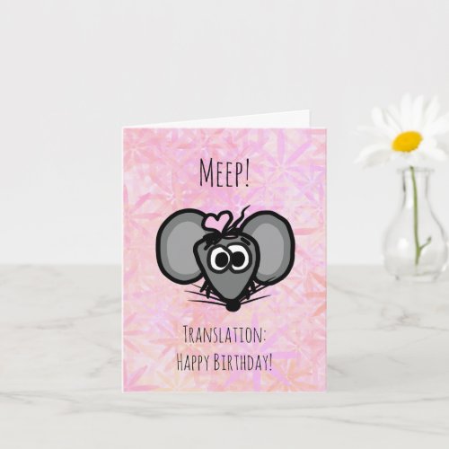 Happy Birthday Card with Miki the Mouse