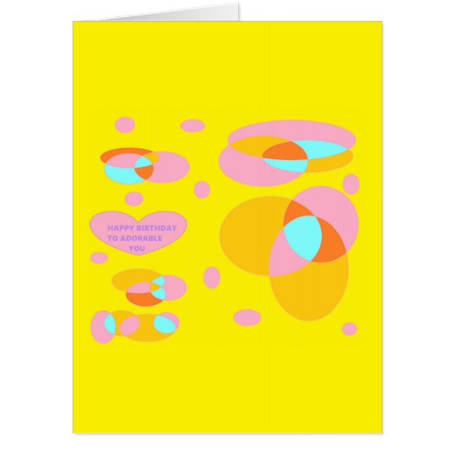 Happy Birthday card with sweet message on it (Front)