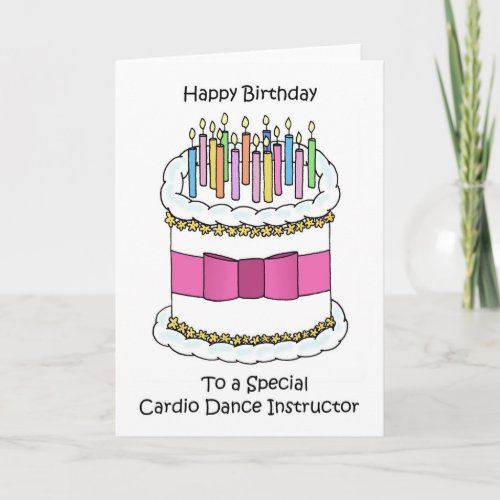 Happy Birthday Cardio Dance Instructor Card
