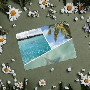 Happy Birthday Caribbean Photo Collage Card
