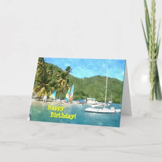 Happy Birthday Caribbean Style Card | Zazzle.com