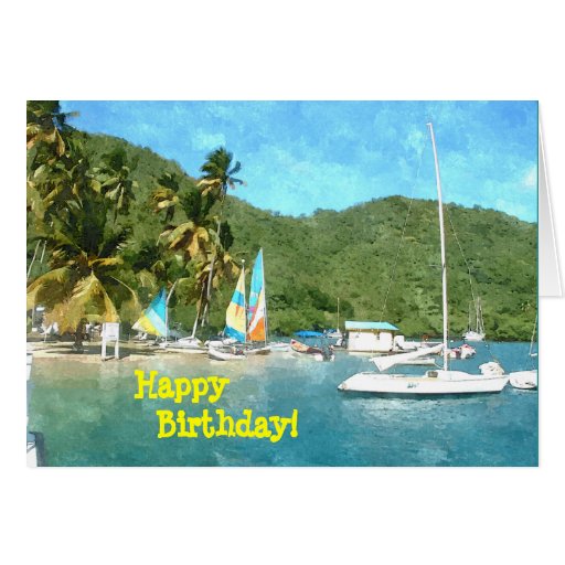 Happy Birthday Caribbean Style Greeting Card | Zazzle