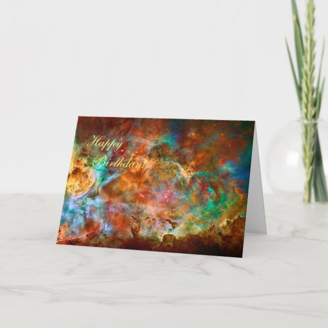 Happy Birthday - Carina Nebula in Argo Navis Card (Front)