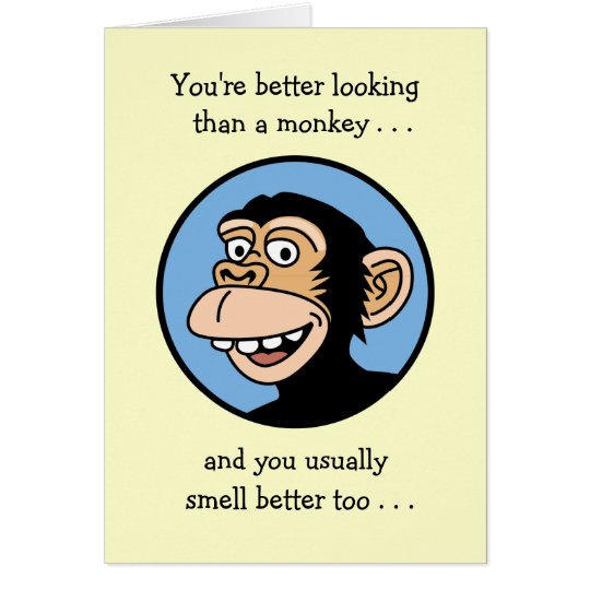 Happy Birthday: Cartoon Monkey Card | Zazzle.com