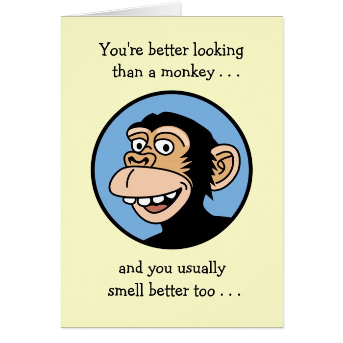 Happy Birthday: Cartoon Monkey Card | Zazzle