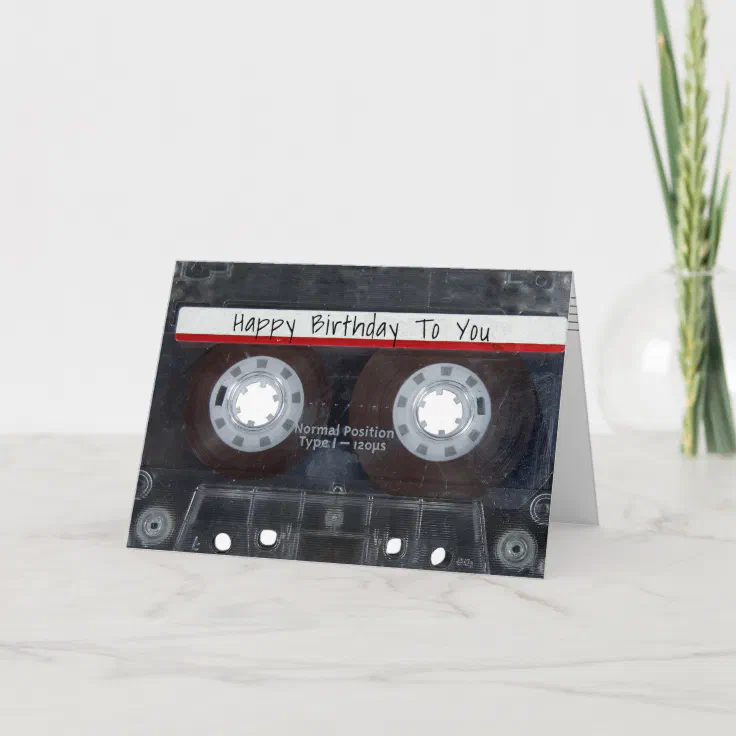 Happy Birthday Cassette Tape Card Zazzle