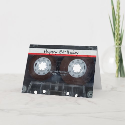Happy Birthday Cassette Tape Card
