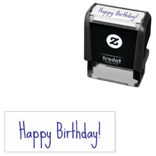 Happy Birthday! Casual Handwritten Font Style Text Self-inking Stamp