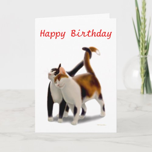 Happy Birthday Cat Friends Card