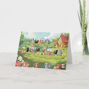 Happy Birthday Cat Greeting Card for Cat Lovers