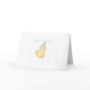 Happy Birthday Cat in Party Hat 2 Card