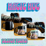 Happy Birthday! Cat in Psychedelic Flower Garden Color Morph Mug