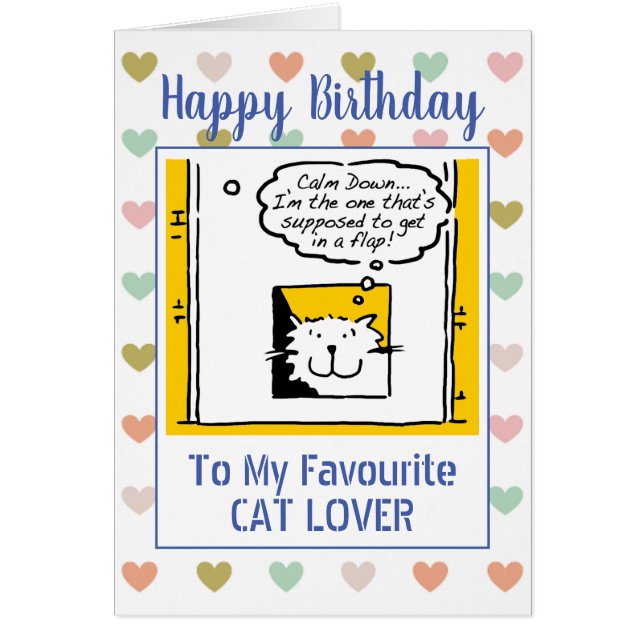 Happy Birthday Cat Lover Cards (Front)