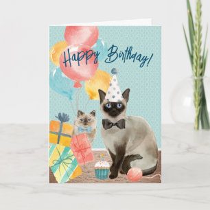 Happy Birthday Cat Lover Funny Editable Text Card