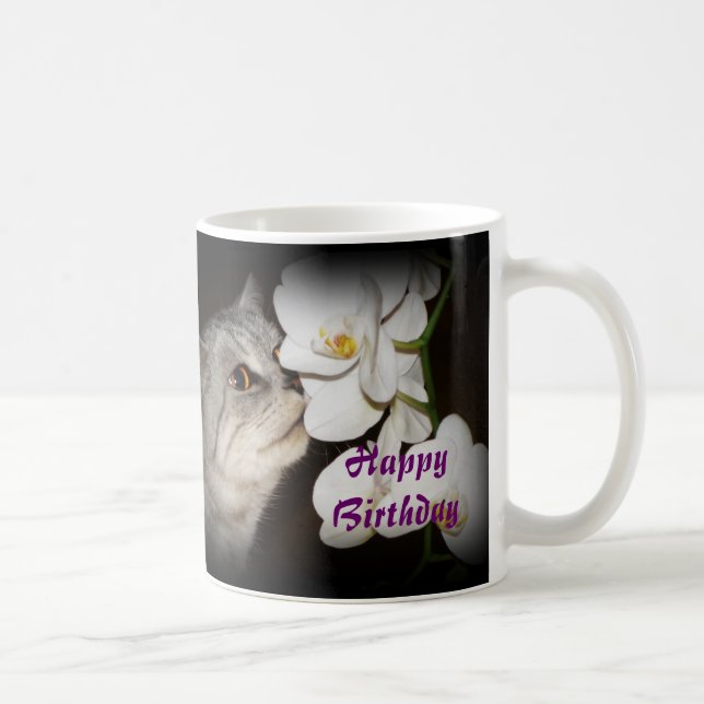 Happy Birthday  - Cat Mug (Right)